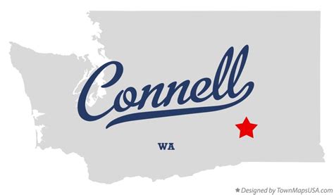 Map of Connell, WA, Washington