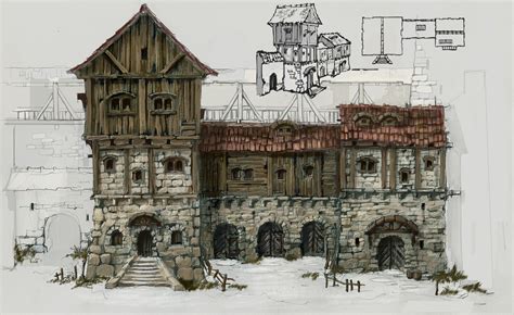 a992c4582b229dac1151ed3eeac39f0b.jpg (1306×800) | Environment concept art, Medieval, Fantasy house