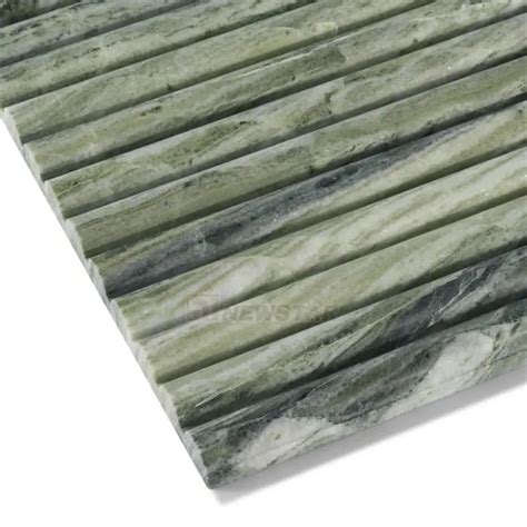 Green Fluted Wall Tiles Panel Bathroom Tile Recessed Curve Flute Tile ...