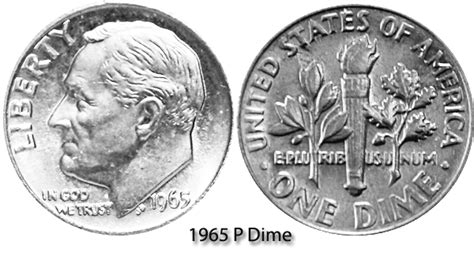 1965 P Dime Coin Value (Price Chart) | How much is a 1965 P Roosevelt dime worth? $1.60