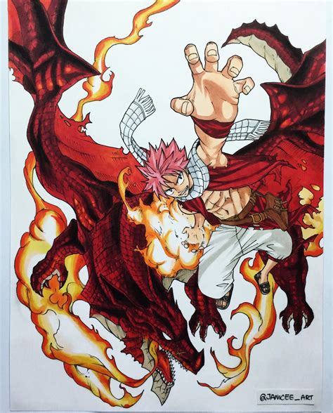 Fairy Tail - Natsu Dragneel and Igneel by Janiceeart on DeviantArt