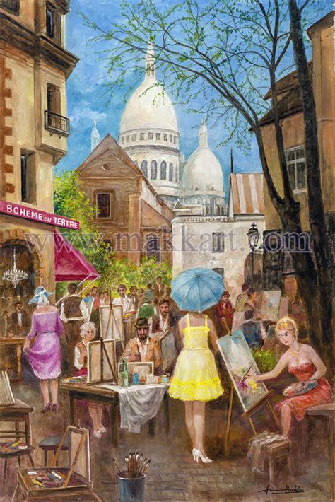 Makk Studios | “Montmartre Art Paris” original oil by Americo Makk