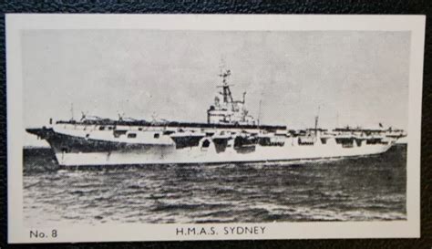 HMAS SYDNEY Royal Australian Navy Aircraft Carrier Photo Card SC23 £4. ...