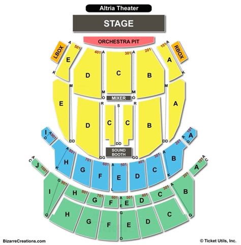 8 Photos Altria Theater Seating Chart With Seat Numbers And Review - Alqu Blog