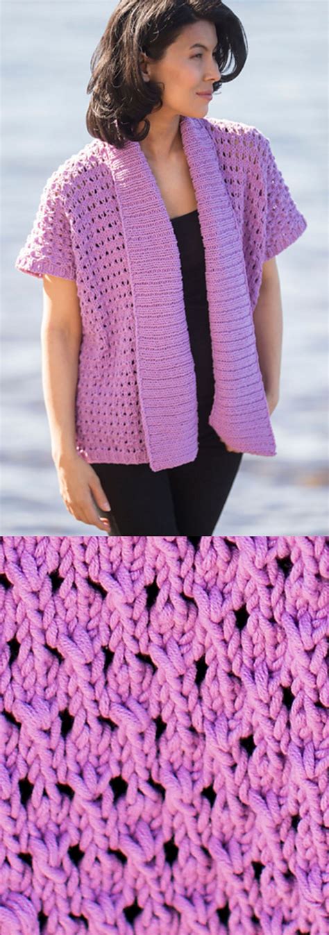 Free-knitting-pattern-for-a-lacy-Summer-topper-with-cotton-yarn ⋆ Knitting Bee