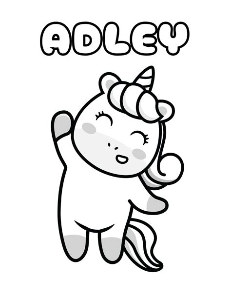 7 A For Adley Coloring Pages For Kids - ColoringPagesWK