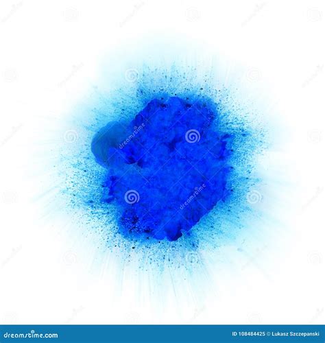 Abstract Blue Fire Explosion with Sparks Stock Illustration ...