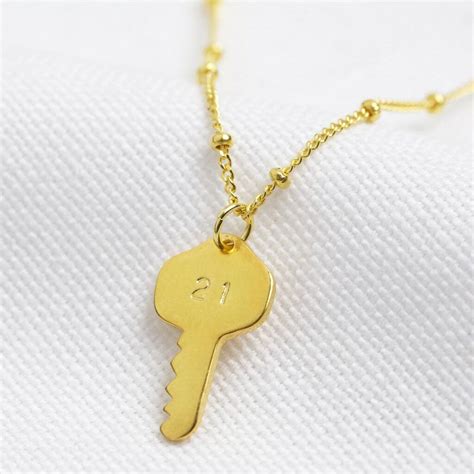 Personalised Sterling Silver Key Pendant Necklace By Lisa Angel | notonthehighstreet.com