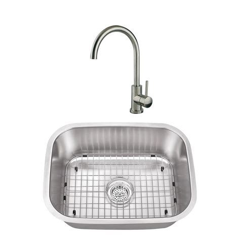 Cahaba Undermount Stainless Steel 23-7/16 in. Small Single Bowl Utility ...