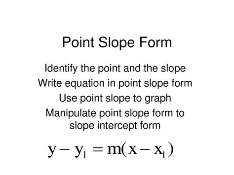 point slope form | Go down deep enough into anything and you will find ...