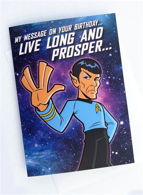 Spock Birthday Card Professional Quality Star Trek Greeting | Etsy ...