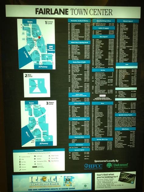 The Fairlane mall map, handy :)