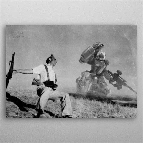 'The Falling Soldier 1' Metal Poster - Andrea Gatti | Displate in 2020 ...