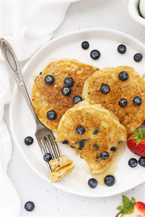 Fluffy Gluten-Free Blueberry Pancakes • One Lovely Life