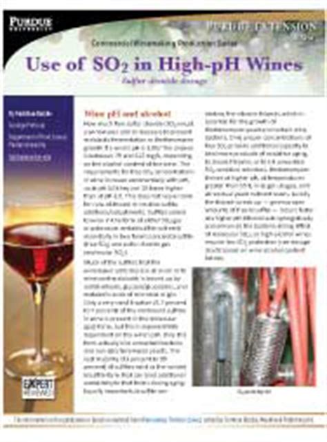 Commercial Winemaking Production Series: Use of SO2 in High pH Wines