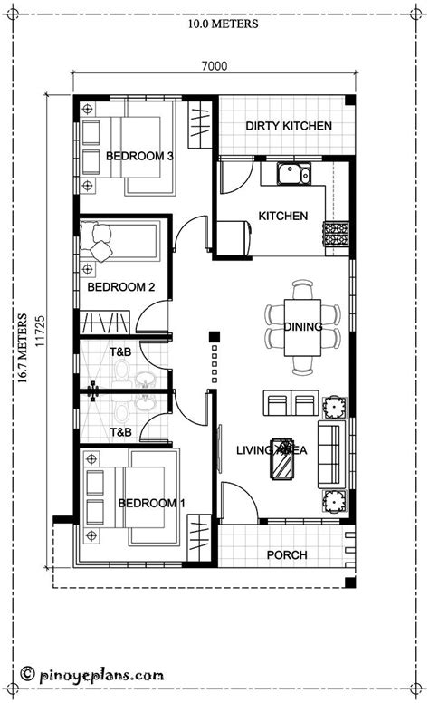 Small Bungalow House Design And Floor Plan With 3-Bedrooms | Bungalow ...