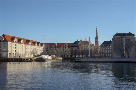 Buildings on the Shore of the Amager Island in Copenhagen, Denmark. Stock Image - Image of ...