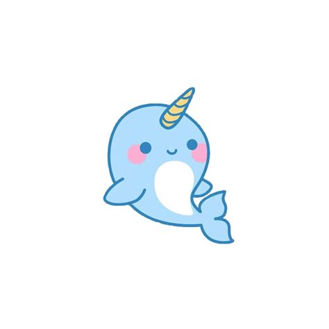 Narwhal Drawing Cute - Drawing.rjuuc.edu.np