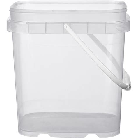 Savings and offers available 5 Litre Clear Plastic Bucket Bin with Lid ...