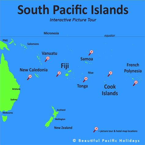 Map of South Pacific Islands | South Pacific Islands | South pacific islands, South pacific ...