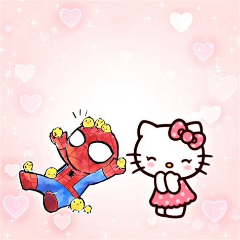 Hello Kitty & Spiderman | Hello kitty wallpaper, Hello kitty coloring, Hello kitty rooms