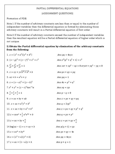 Partial Differential Equations-1 | PDF | Partial Differential Equation | Equations