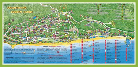 Golden Sands Varna Tourist Map - Varna • mappery