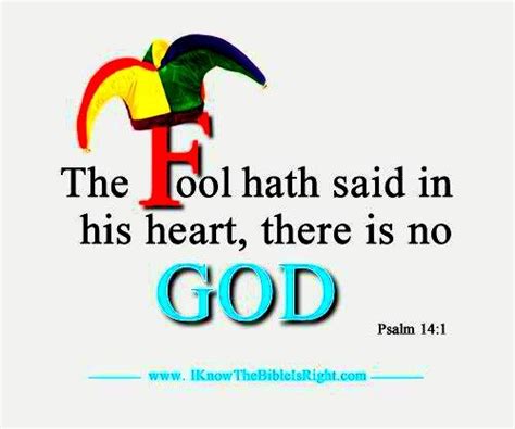 The fool hath said in his heart, there is no God. | Bible psalms, Healing words, Psalm 14