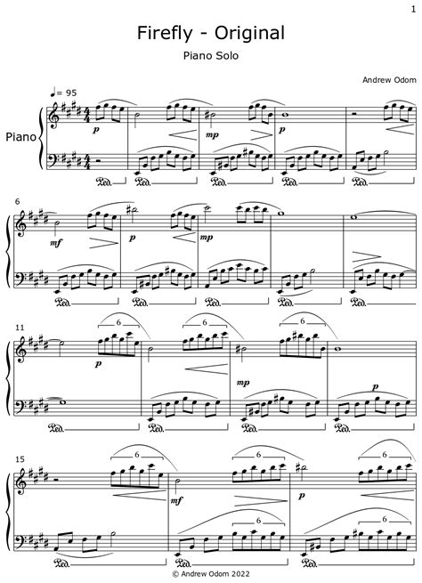 Firefly - Original - Sheet music for Piano