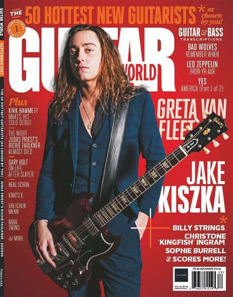 Guitar World September 2022 - Jake Kiszka Greta Van Fleet cover - YourCelebrityMagazines