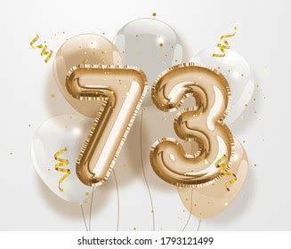 Happy 73th Birthday Gold Foil Balloon Stock Illustration 1793121499 | Shutterstock