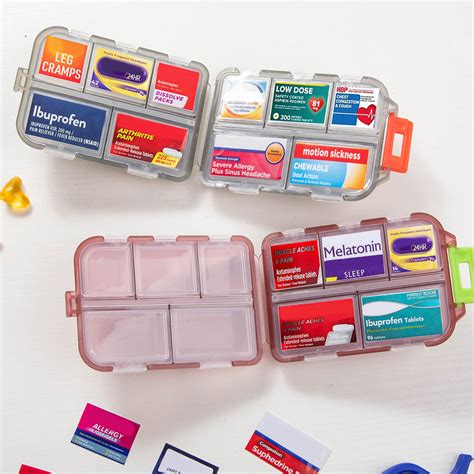 DIY Pocket Pharmacy with Medicine Labels, Micro Pharmacy, Travel Pill Container, Mini Medication ...