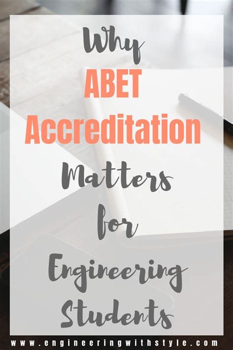 ABET Accreditation is Important | Engineering student, Engineering ...