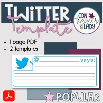 Twitter Feed Template by Canadian Teacher Lady | TpT