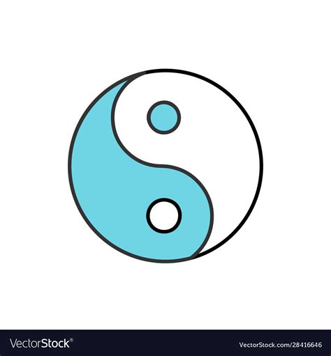 Yin yang color icon Royalty Free Vector Image - VectorStock