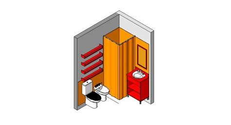 Toilet open 3d model in Revit file. - Cadbull | Revit file, 3d model, Sink design