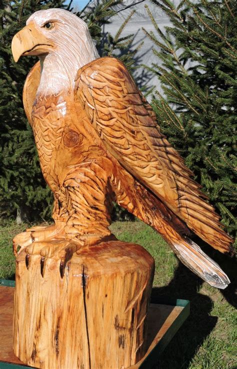 Eagle, Bald Eagle, Chainsaw Carving, Chainsaw Art, Yard Decoration ...