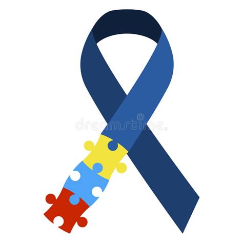 Autism Awareness Ribbon stock vector. Illustration of conceptual - 16154359