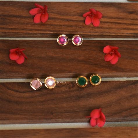 Gold Plated Kids Earrings - South India Jewels