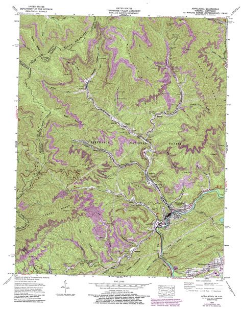 Appalachia topographic map, VA, KY - USGS Topo Quad 36082h7