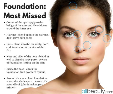 Applying Foundation Most Missed Foundation Spots | How to apply foundation, How to apply, Foundation