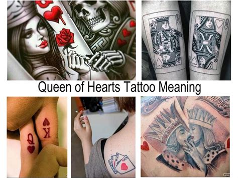 Queen of Hearts Tattoo Meaning: features of the picture, photo examples ...