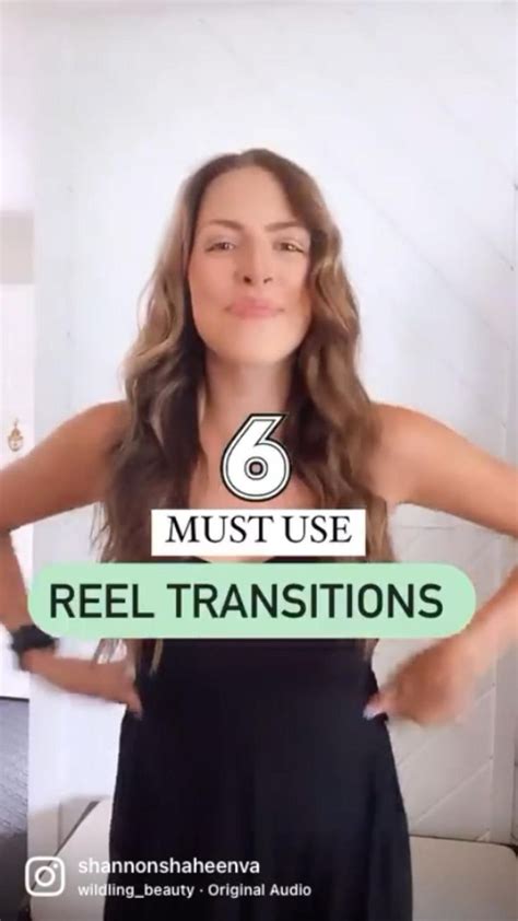 6 REEL TRANSITIONS | Instagram tips | Instagram reels | Instagram tips, Social media planning ...