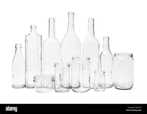glass bottles on white background Stock Photo - Alamy