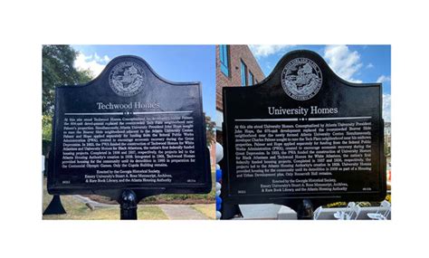 Georgia Historical Society Dedicated Two New Historical Markers Recognizing Techwood Homes and ...