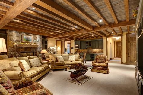 21 Beautiful Traditional Basement Designs