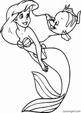 The Little Mermaid Coloring Book sketch template