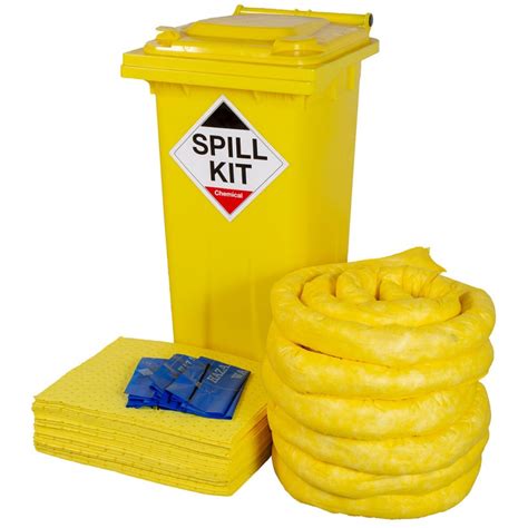 Spill Kit in Wheeled Bin - 120L Chemical from SpillShop.co.uk