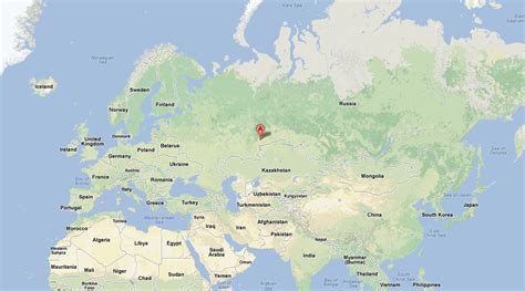 Chelyabinsk Meteor Map