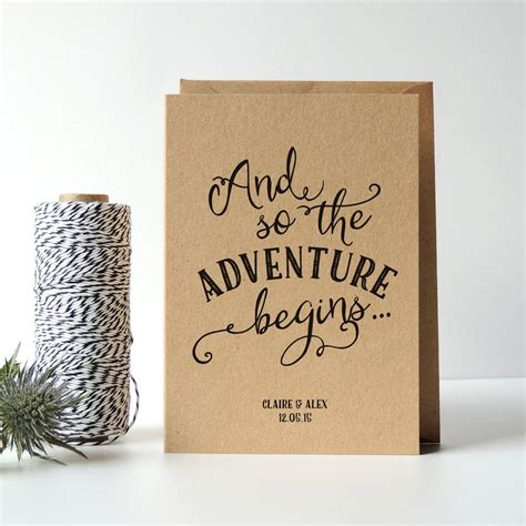 Personalised 'Adventure' Wedding Card By Project Pretty | notonthehighstreet.com